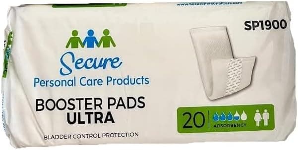 Secure Personal Care Products Booster Pads Ultra, SP1900, 13 Inch Length, 20 Count (Case of 9)