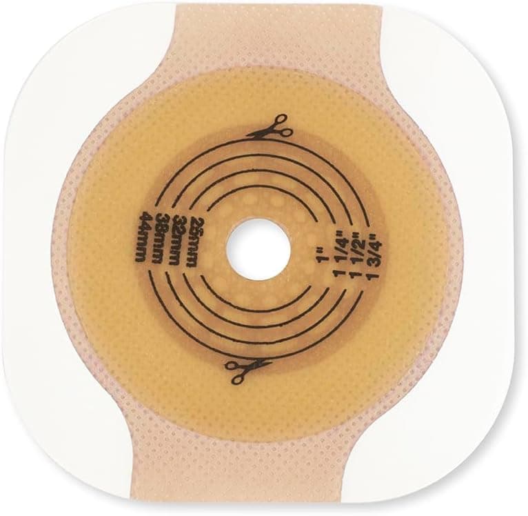 Hollister 11202 CeraPlus Flat Two-Piece Skin Barrier with Adhesive Border (Tape), 5 Pack, Cut-to-Fit up to 1-1/4” – 1-3/4” Flange