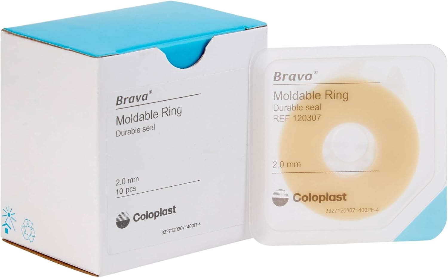 Brava Ostomy Ring 2 mm Thick, Diameter 2 Inch, Moldable 120307, 10 Ct