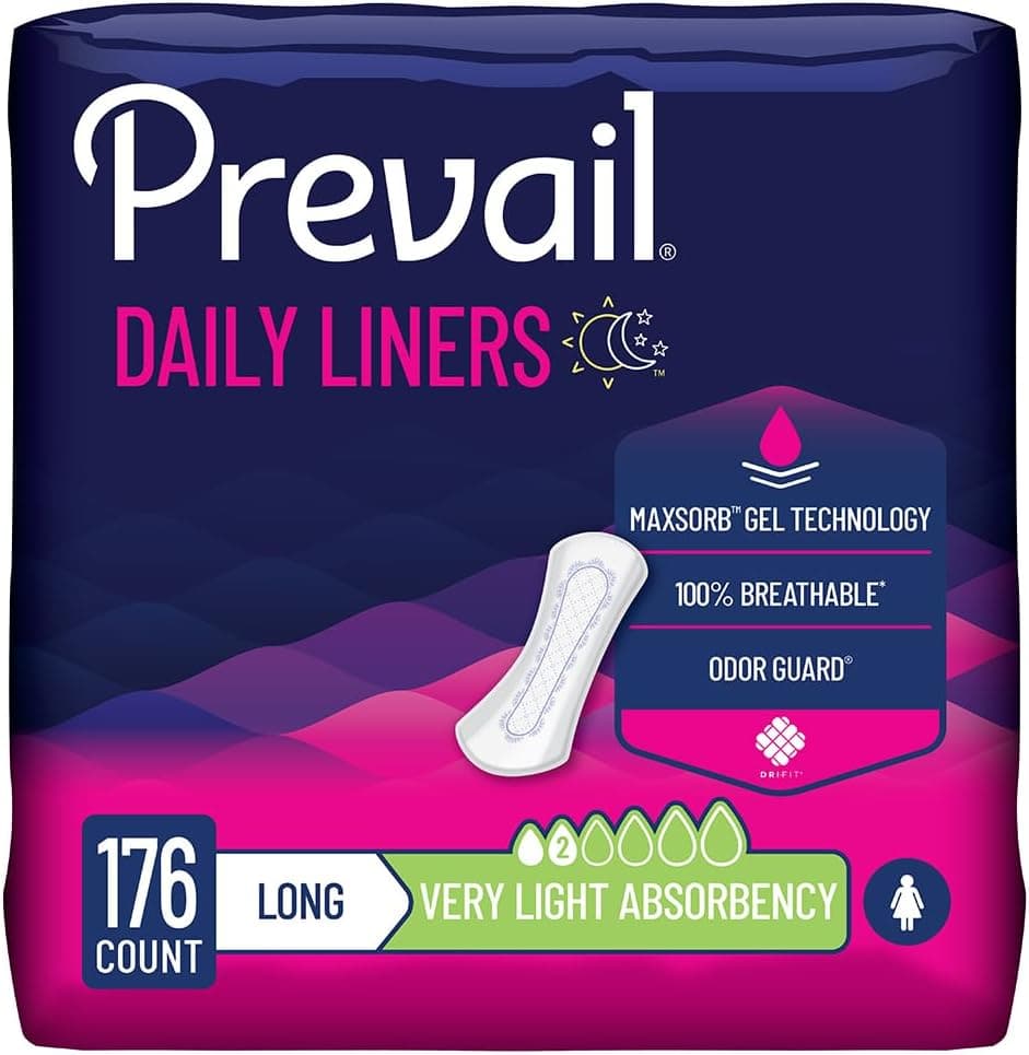 Prevail Proven - Prevail Incontinence Bladder Control Pads - Bladder Leak Pads - Very Light Absorbency, Long, 176