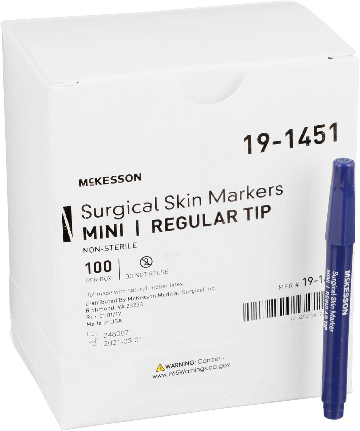 McKesson Surgical Skin Marker Medical or Tattoo Stencil Pen, 100 ct