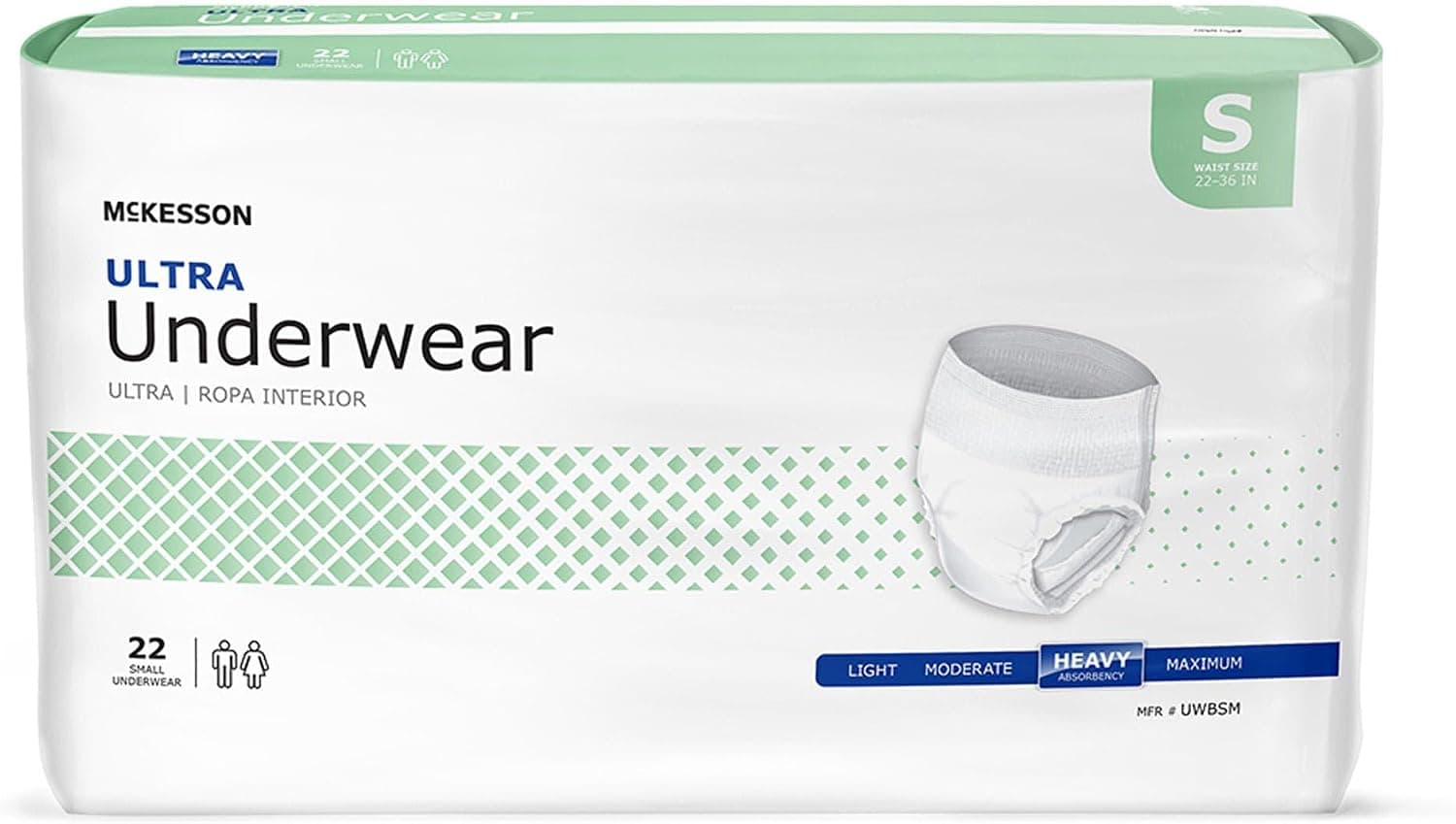 McKesson Ultra Adult Incontinence Underwear, Heavy Absorbency, 36 in, 88 ct