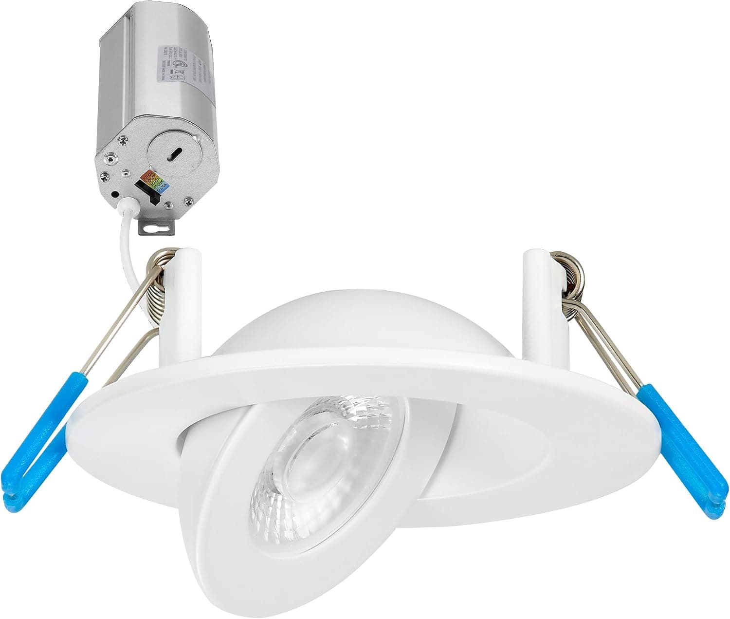 Maxxima 2" White Rotatable LED Floating Gimbal Downlight, 400 Lumens 5 CCT