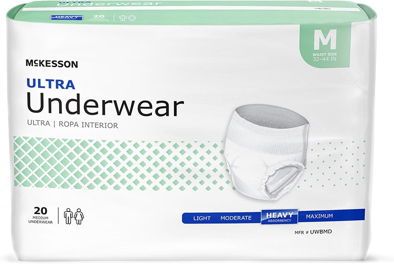 McKesson Ultra Adult Incontinence Underwear, Heavy Absorbency, 44 in, 80 ct