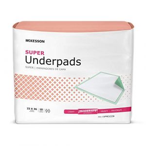 Alternative view of McKesson Super Underpads, Incontinence Bed Pads 23" x 36" [150 Count], Moderate Absorbency, Disposable Chux for Adults, Elderly, and Baby, Pee Pads