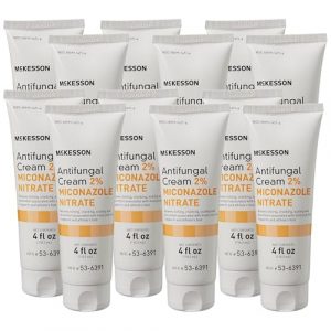 Alternative view of McKesson Antifungal Cream, 2% Miconazole Nitrate - Relieves Itching, Burning, Cracking from Jock Itch, Ringworm and Athlete Foot - 4 oz., 12 Count