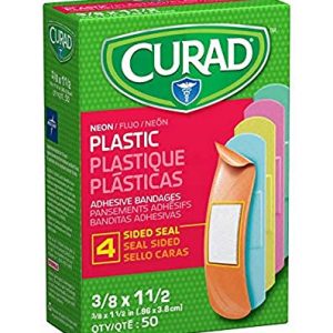 Alternative view of Curad Neon Plastic Adhesive Bandages, Assorted Colors, 3/4" x 3" (Case of 1200)