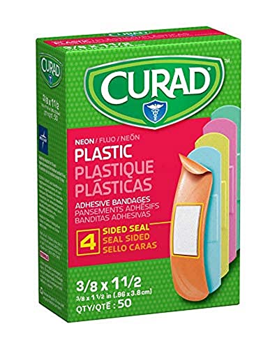 Curad Neon Plastic Adhesive Bandages, Assorted Colors, 3/4" x 3" (Case of 1200) - Image 2