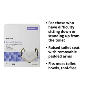 Alternative view of McKesson Raised Toilet Seat with Removable Padded Arms, Lightweight, Fits Most Standard Toilets, 300 lbs Weight Capacity, 1 Count