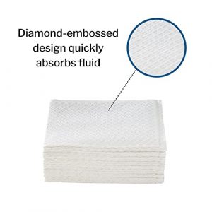 Alternative view of McKesson Disposable Towels [Pack of 500] for Dental Bibs, Nails, Tattoo, Dentist, Medical - 13 x 18 in, 2-Ply Tissue with Poly Back, Diamond Embossed, White