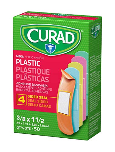 Curad Neon Plastic Adhesive Bandages, Assorted Colors, 3/4" x 3" (Case of 1200) - Image 4