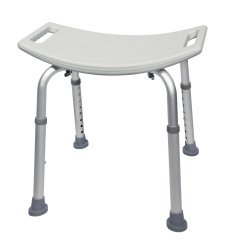McKesson Bath Bench Without Back, Aluminum Frame, Lightweight, Adjustment, 300 lb Weight Capacity, 1 Count