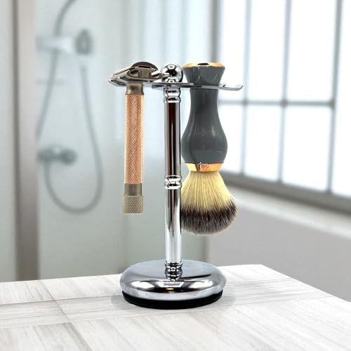 Parker Safety Razor, The Adjust-O-Stand, Adjustable Safety Razor & Shave Brush Stand, Simple to Customize to fit Any Size Shave Brush - PATENT PENDING - Image 4