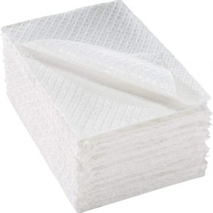 McKesson Disposable Towels [Pack of 500] for Dental Bibs, Nails, Tattoo, Dentist, Medical - 13 x 18 in, 2-Ply Tissue with Poly Back, Diamond Embossed, White