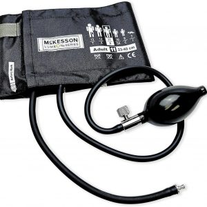 McKesson LUMEON Blood Pressure Cuff and Bulb, Black, Adult Medium, 23 cm to 40 cm, 1 Count